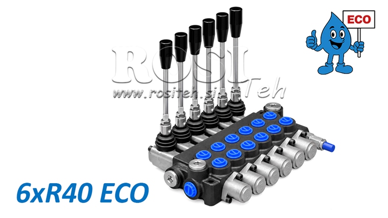 HIDRAULIČNI RUČNI VENTIL – RAZVODNIK S 6 SEKCIJA 6xR40 ECO