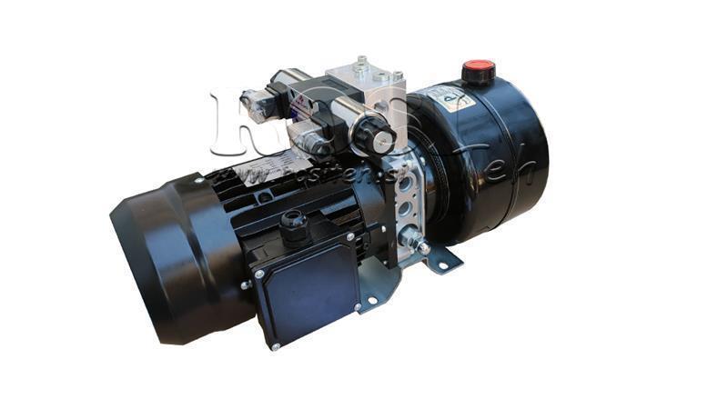 MINI AGREGAT HYDRAULICZNY 380V AC (0.75 kW) 85 bar - 3.7 cc - 5.2 lit/min - zbiornik 4 lit