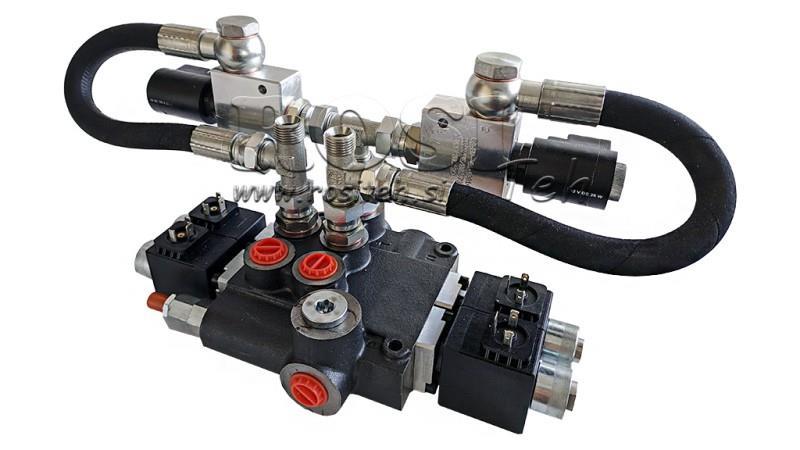 HYDRAULIC VALVE 2xZ80 12V DC WITH FLOATING FUNCTION