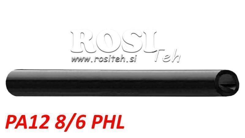 PA 8/6 PA12PHL CRNA ZRAČNA CIJEV POLIAMID DIN74324