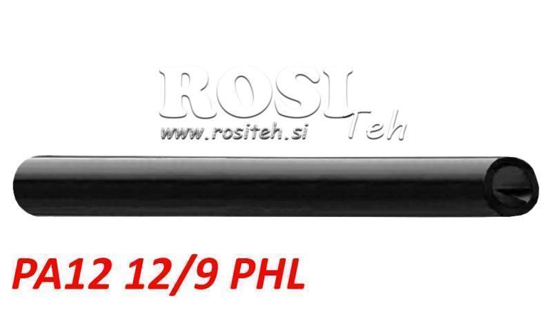 PA 12/9 PA12PHL TUBO D'ARIA NERO POLIAMMIDE DIN74324