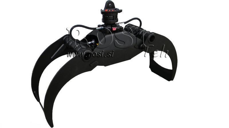 FORESTRY GRAPPLE LG2500 kg - 1500 mm ROTATOR 4500/2500 KG WITH FLANGE