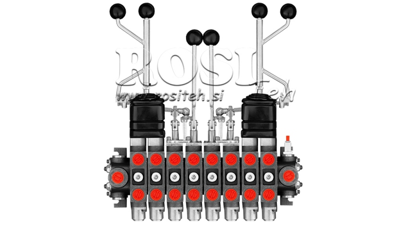 HYDRAULICKÝ VENTIL HIAB 8xPC70 + 2X EURO JOYSTICK 3 POZ
