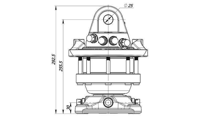 HIDRAULIKUS FORGATÓ 4500/2250 KG FLANCCSAL