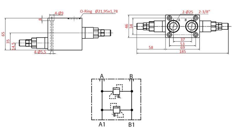 DOUBLE SAFETY FOR YEAT-ASSEMBLY VALVE (AinB) 315 BAR