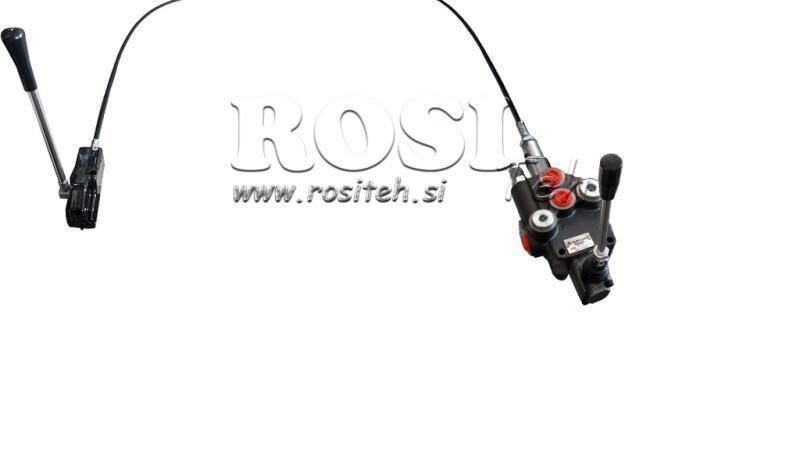 JOYSTICK DVOJNA DRŠKA 1 m HIDRAULIČNI VENTIL 1xP40 litara