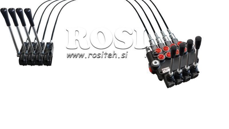 JOYSTICK DVOJNA ROČICA 1,5 met. HIDRAVLIČNI VENTIL 4xP40 lit.