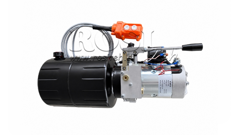 MINI HIDRAULIČNI AGREGAT 24V DC - 2,2kW = 2,1cc - 8 lit - JEDNOSMJERNI SKLOP SA RUČNOM PUMPOM