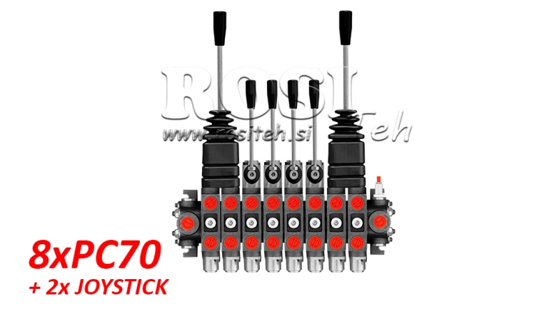 HYDRAULISCHE KLEP 8XPC70 + 2X JOYSTICK