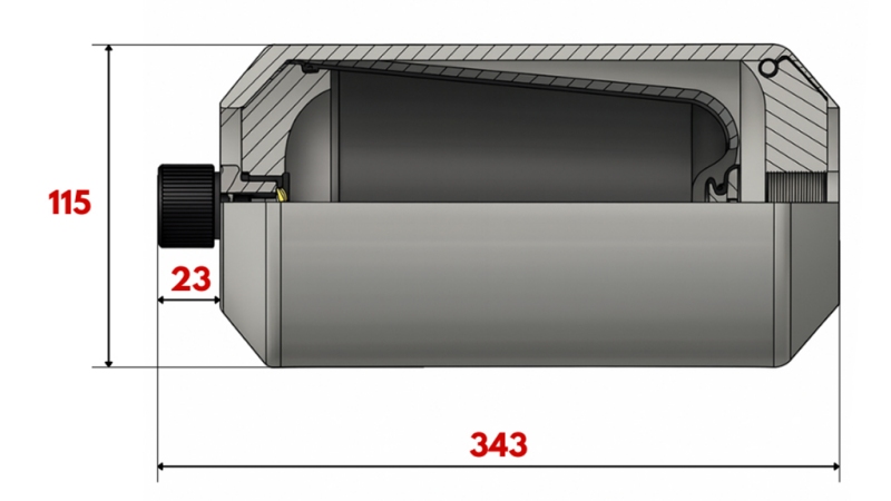 AKUMULATOR HYDRAULICZNY 2,2 LIT - M18x1,5
