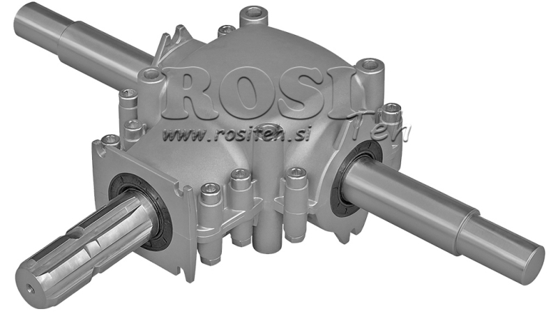 RIDUTTORE D'ANGOLO DOPPIO ASSE 1: 1,14 (16,5HP-12kW)