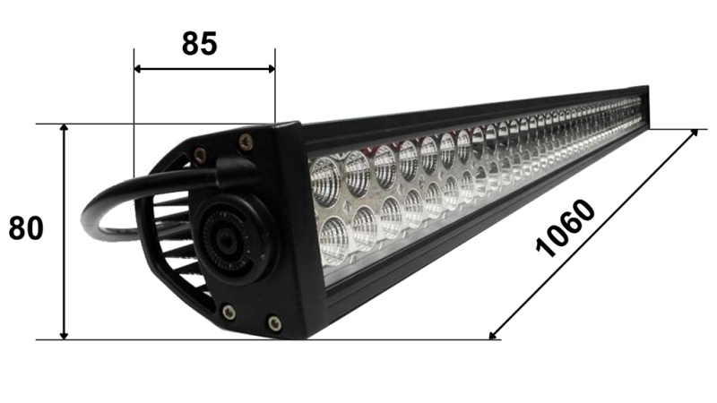 LED WORK LIGHT - LIGHT 80 LED 240W 12V-24V COMBO 106CM MEGA