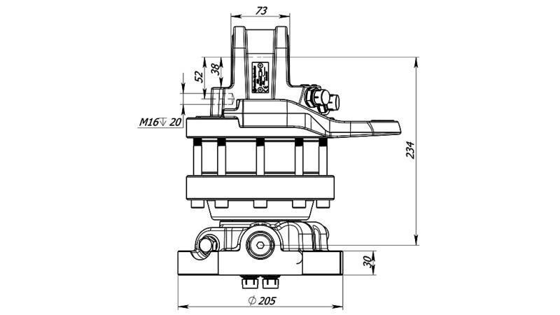 HIDRAULIKUS FORGATÓ 5500/3250 KG FLANCCSAL