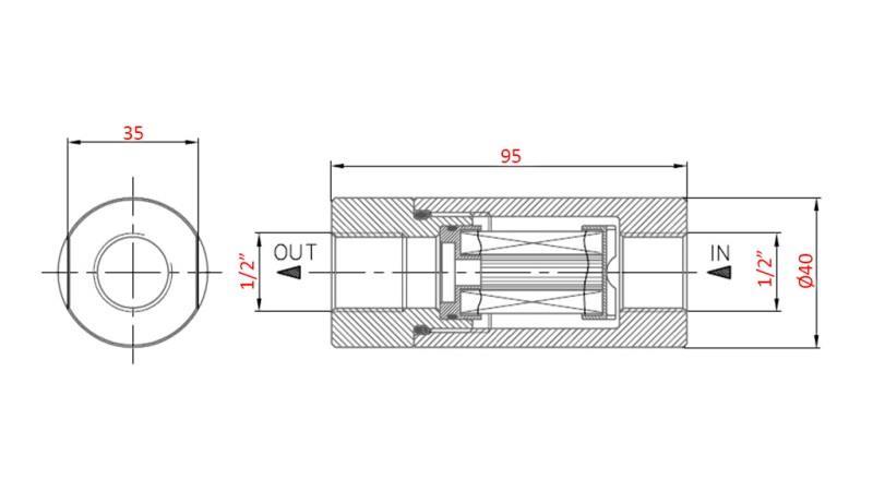 HYDRAULIC PRESSURE FILTER 1/2 - 30u - 20LIT - 220bar