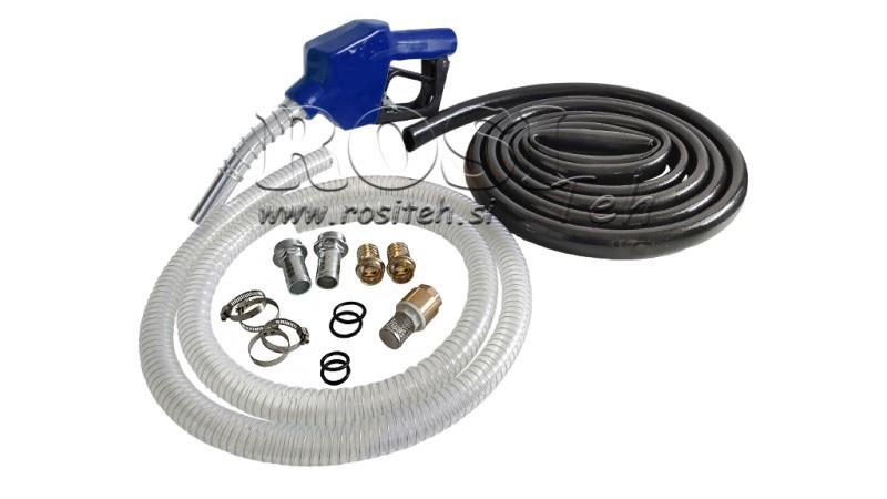 POMPA PER CARBURANTE DIESEL 600W 40 l/min CON MISURATORE E PISTOLA DI DISTRIBUZIONE