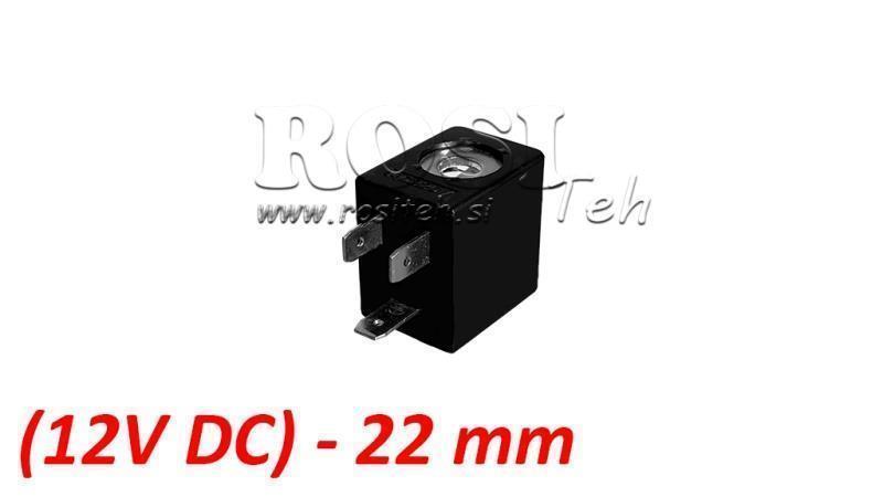 (22) EL. MAG. COIL 12V DC 3W FOR PNEUMATIC VALVE 1/4-3/8-1/2
