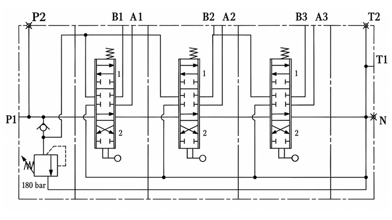 RUČNI HIDRAULIČNI VENTIL MONOBLOK 3xZ80