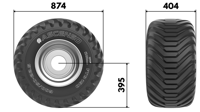 400/60-15,5 ANHÄNGERREIFE TR 882 16pl MIT FELGE 13,00X15,5