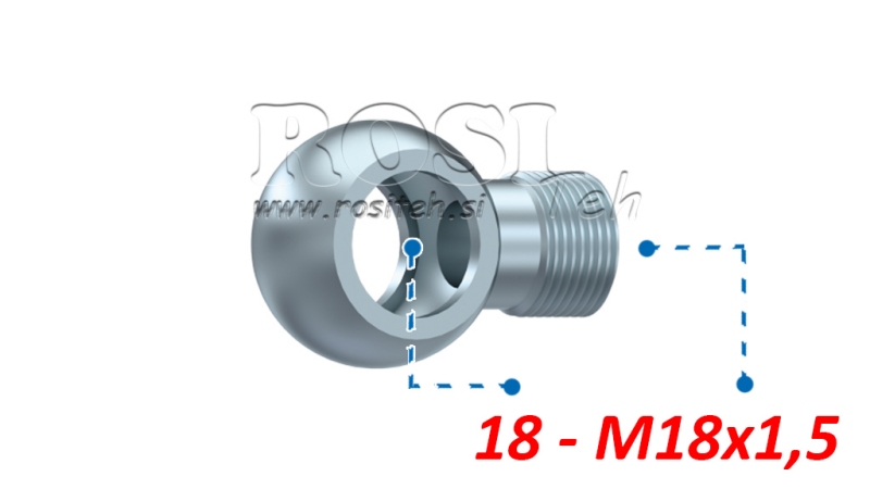 HYDRAULICKÁ OČKOVÁ PRÍPOJKA M18x1,5-18