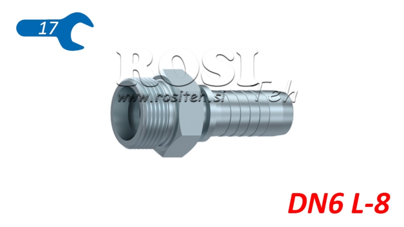 HYDRAULIC FITTING CEL 8 L MALE DN6-M14X1.5