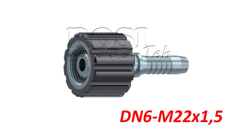 FEMALE FITTING DN6-M22X1.5 FOR WASHING HOSE