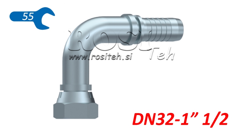 HIDRAULIČNI PRIKLJUČAK BSP ŽENSKI KOLJENO 90° DN32-1 1/2