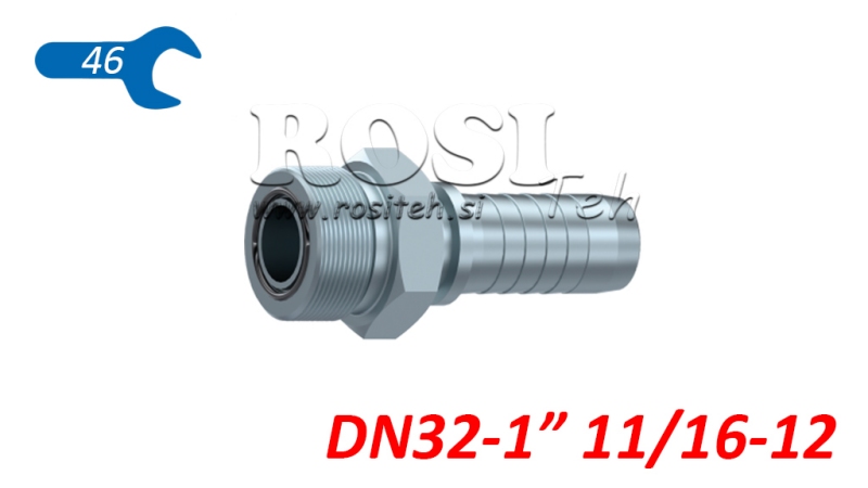 POŁĄCZENIE HYDRAULICZNE AGORFS MĘSKIE DN32-1 11/16-12