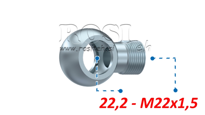 HYDRAULICKÁ OČKOVÁ PRÍPOJKA M22x1,5-22,2