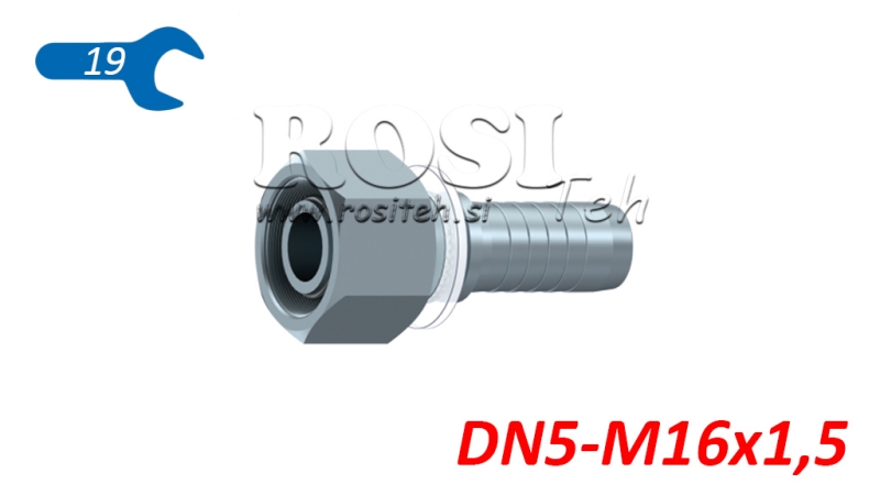 HYDRAULISCHER ANSCHLUSS DKOS 8 S WEIBLICH DN5-M16x1,5