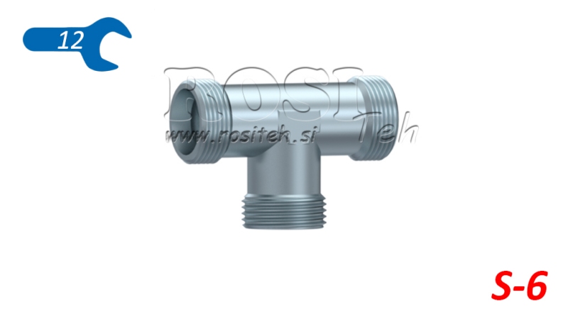 HYDRAULISCHE T-STUK S-6 UITWENDIG M14X1,5