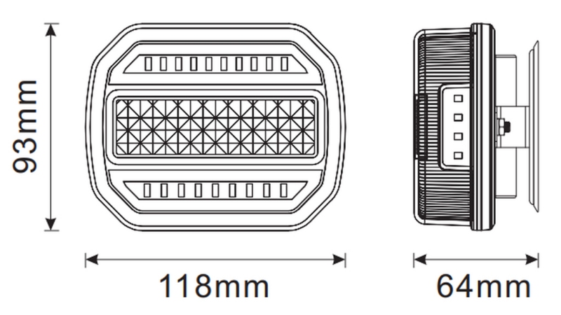 KIT LUCI MAGNETICHE A LED - WIRELESS 12/24V CANBUS
