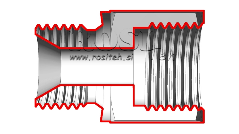 HIDRAULIČNI ADAPTER MUŠKI-ŽENSKI 18X1.5-3/8