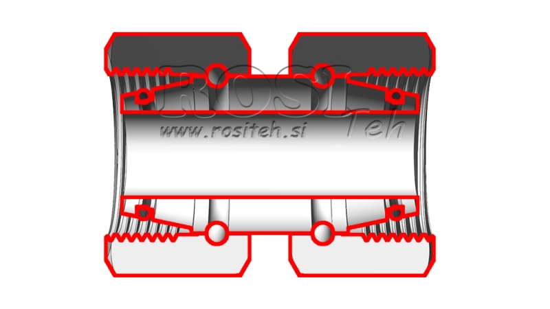 HIDRAVLIČNI DVOVIJAČNIK DVOJNA VRTLJIVA MATICA (20S) M30x2