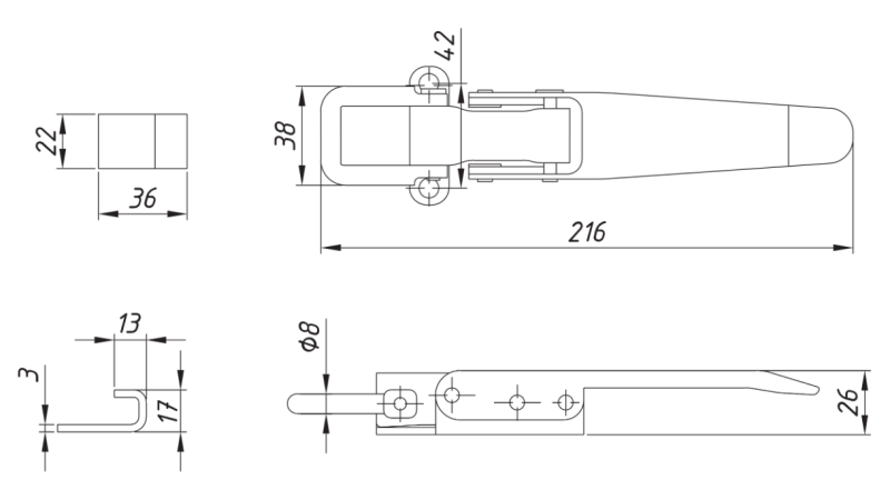ZAMKNIĘCIE BOCZNE TYP OCCHIO ECO