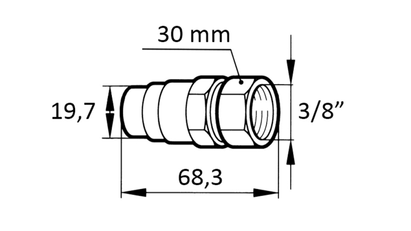 QUICK COUPLING EXCAVATOR FFH MALE 3/8