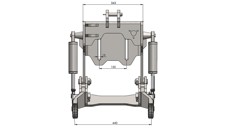 UNIVERSAL KIT FRONT HYDRAULICS CAT. 1 - PROFI STANDARD FOR TRACTOR 800 KG