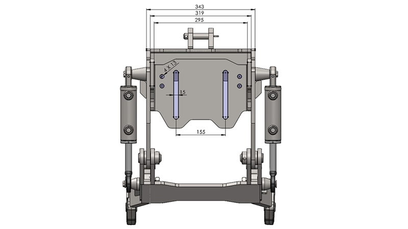 UNIVERSAL KIT FRONT HYDRAULICS CAT. 1 - PROFI STANDARD FOR TRACTOR 800 KG