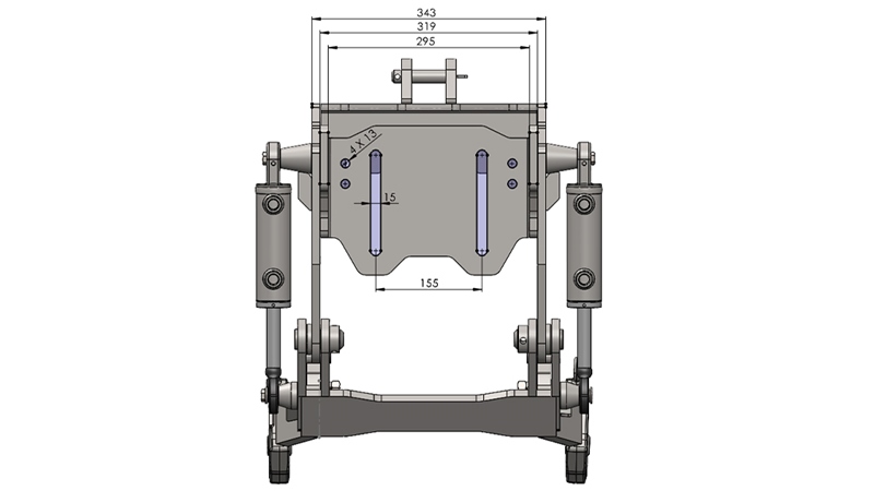 UNIVERZÁLIS FRONT HIDRAULIKA CAT. 1 - PROFI AUTOMATIC TRAKTORHOZ 800 KG (RAL AZ ÖN VÁLASZTÁSA SZERINT)