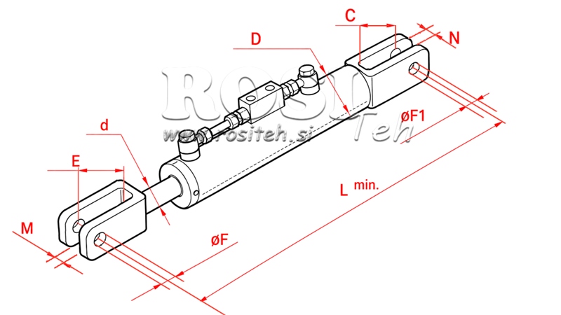 HIDRAULIKUS EMELŐ FŰGGESZTŐKAR - CASE-IH 80/40perc.520 tip (1) fi 26/22