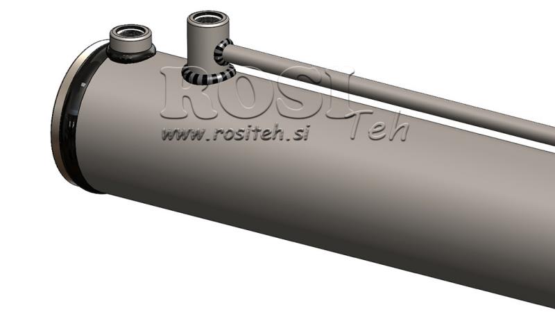 HIDRAULIKUS HENGER HASÍTÓGÉPHEZ RÖGZÍTŐLEMEZZEL100/60-1050 - FELSŐ CSATLAKOZÁS