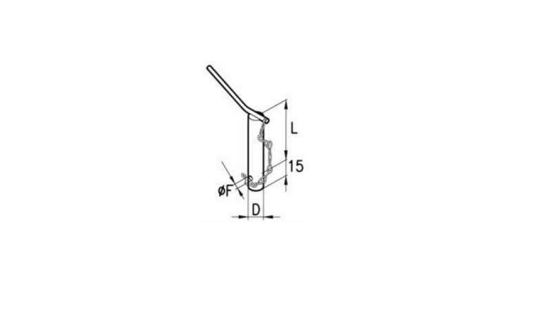 CUNEO DI SICUREZZA 25mm L130 -DIMENSIONI