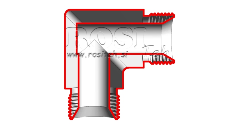 KĄT HYDRAULICZNY 90° BSP KRÓTKI MĘSKI-MĘSKI 3/4