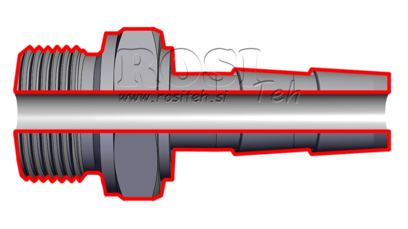 HIDRAULIKUS IDOM FÉRFI 1 ZA GUMI CSŐ FI 25