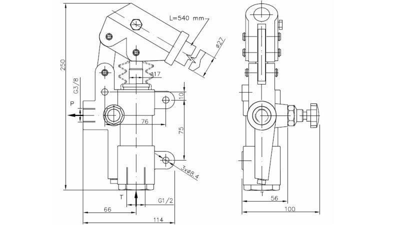 HANDPUMPE 20CC -SD- SELBSTVERSORGEND EINRICHTUNG - Abmessungen