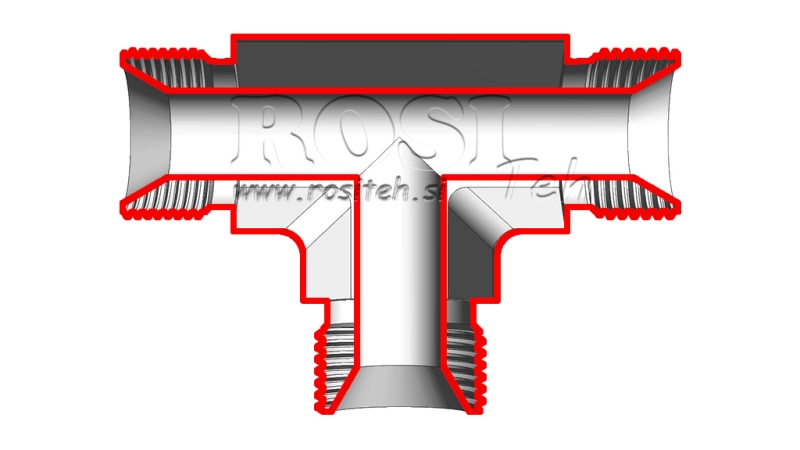 HIDRAULIKUS T-IDOM BSP KÜLSŐ-KÜLSŐ 3/4