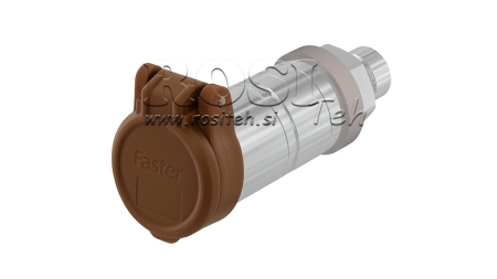 BROWN PROTECTIVE COVER PVC FEMALE QUICK COUPLING PUSH-PULL