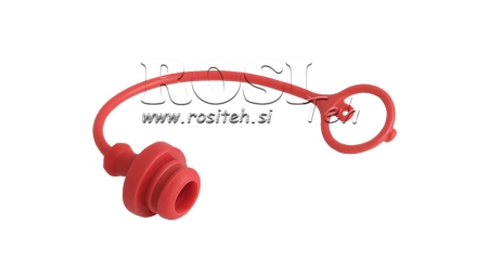 GUMMI SCHUTZDECKEL FÜR WEIBLICHE SCHNELLKUPPLUNG - ROT