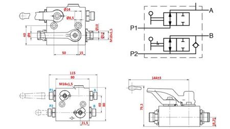 HYDRAULIC VALVE FOR FRONT HYDRAULICS - LOADER C000FTV