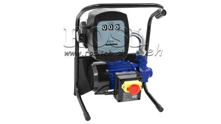 POMPA CARBURANTE DIESEL 600W 40 l/min CON MISURATORE E PISTOLA DI DISTRIBUZIONE