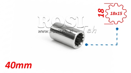 PTO ADAPTER BUSH 18x15 (10 SPLINES) (40 mm)